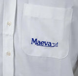 フランス MAEVA ホワイト 半袖ワークシャツ 新品 -