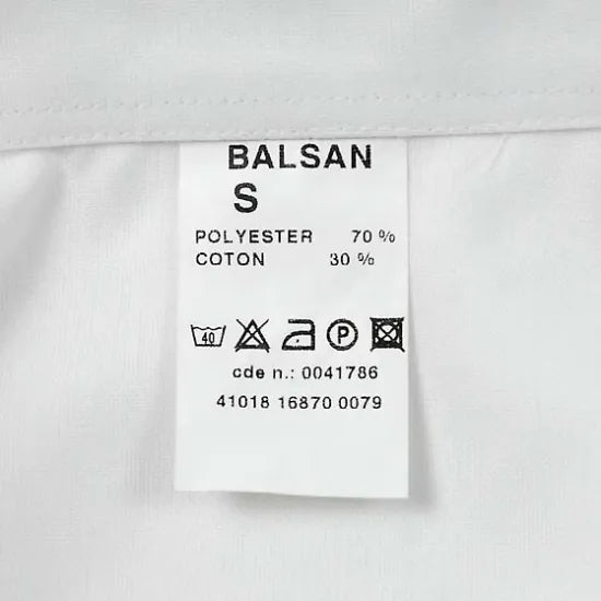 フランス MAEVA ホワイト 半袖ワークシャツ 新品 -