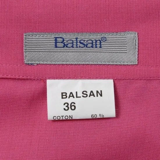 【レディース特価】フランス Balsan社 ピンク レディース 長袖＆半袖 ワークシャツ 新品 -