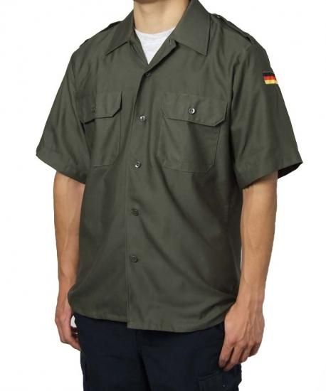 ドイツ軍 OD リメイク 半袖フィールドシャツ 新品 G12SN-