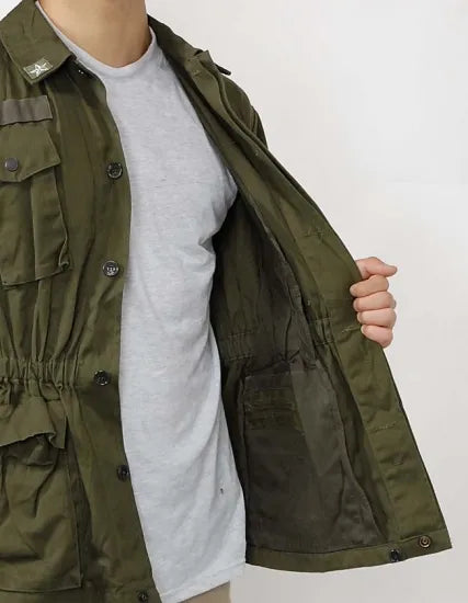 【訳あり】イタリア軍 OD コンバットジャケット USED E31UD