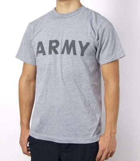 (6/21まで特価)アメリカ軍 U.S.ARMY グレー 前期型 IPFU トレーニング Tシャツ USED -