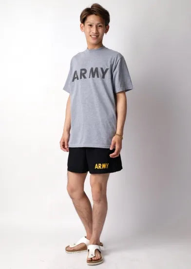 (6/21まで特価)アメリカ軍 U.S.ARMY グレー 前期型 IPFU トレーニング Tシャツ USED -