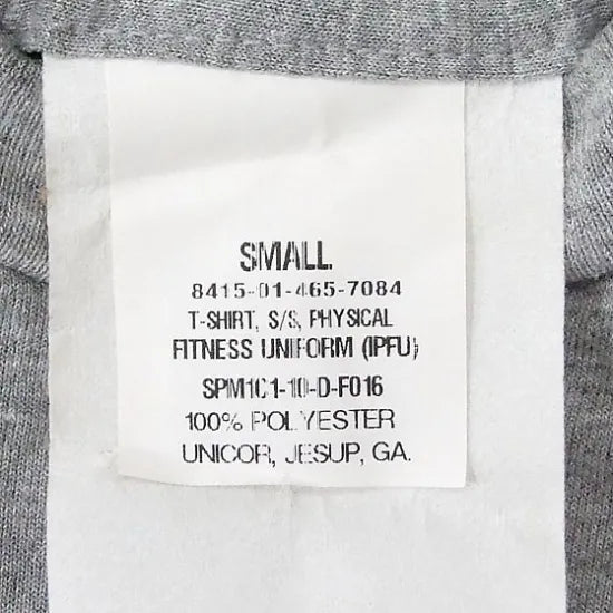 (6/21まで特価)アメリカ軍 U.S.ARMY グレー 前期型 IPFU トレーニング Tシャツ USED -