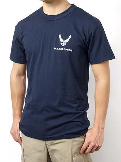 U.S.AIR FORCE ネイビー ミリタリーTシャツ 新品 T46NF-