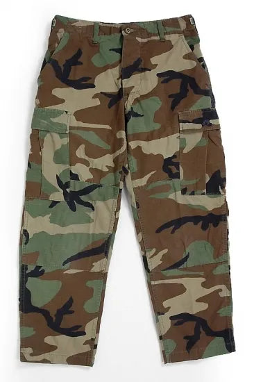【スモール特価】アメリカ軍 ウッドランドカモ リップストップ コンバットパンツ USED 102RU-S=