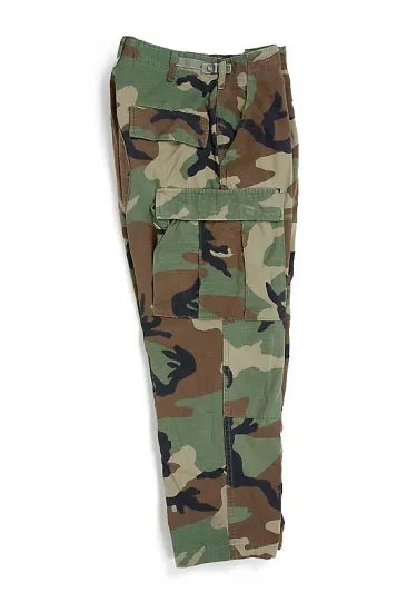【スモール特価】アメリカ軍 ウッドランドカモ リップストップ コンバットパンツ USED 102RU-S=