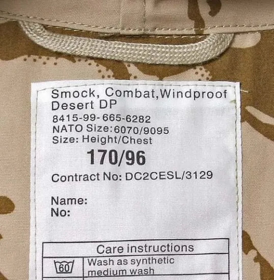 イギリス軍 DPM デザートカモ ウインドプルーフ コンバット スモックパーカー 新品 427N