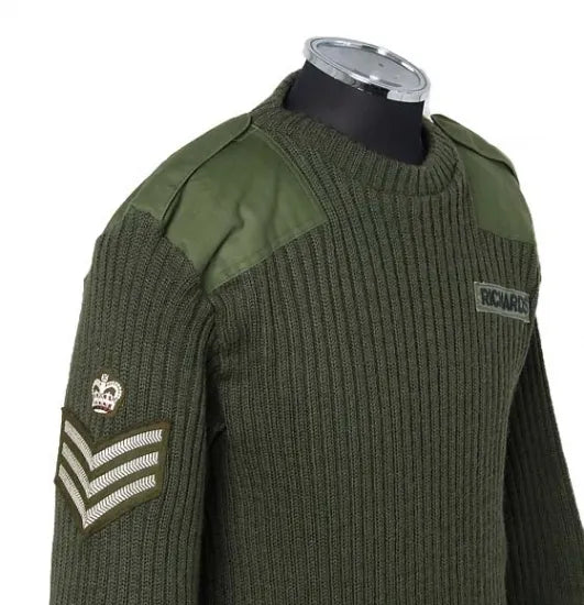 イギリス軍 OD コマンドセーター ワッペン付 USED