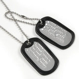 アメリカ軍 ドッグタグ ネックレス 名前打ち込み有 サイレンサー付 新品 101AP-