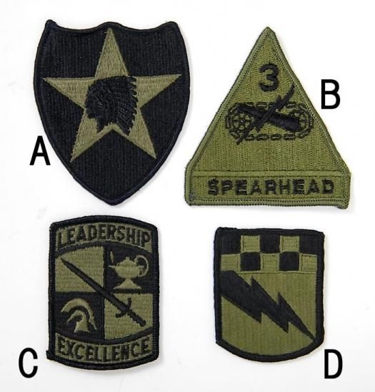 アメリカ軍 ミリタリー OD 部隊章ワッペン 新品 BRANCH-GN-