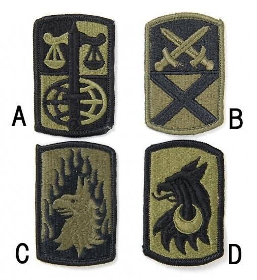 アメリカ軍 ミリタリー OD 部隊章ワッペン 新品 BRANCH-GN2-