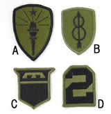 アメリカ軍 ミリタリー OD 部隊章ワッペン 新品 BRANCH-GN4-
