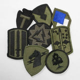 【10枚セット】アメリカ軍 ミリタリー OD 部隊章ワッペン 新品 BRANCH-GN-SET10-（当店選び）