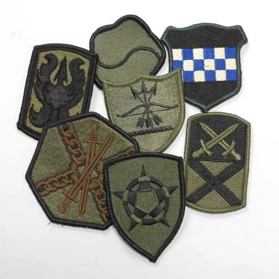 【10枚セット】アメリカ軍 ミリタリー OD 部隊章ワッペン 新品 BRANCH-GN-SET10-（当店選び）