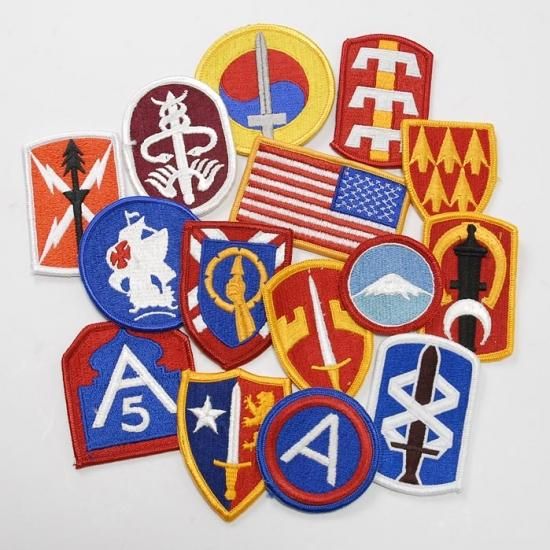 【10枚セット】アメリカ軍 ミリタリー カラー部隊章ワッペン 新品 BRANCH-CN-SET10-（当店選び）
