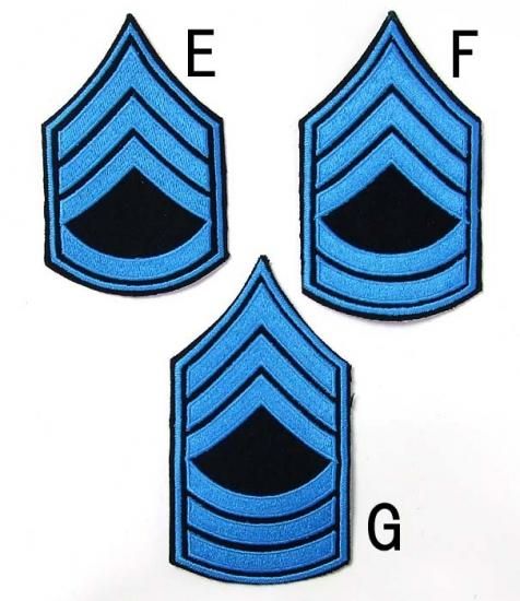 UＳ．ポリス階級章（ブルー）（新品）RANK-POLICE-BLUE2