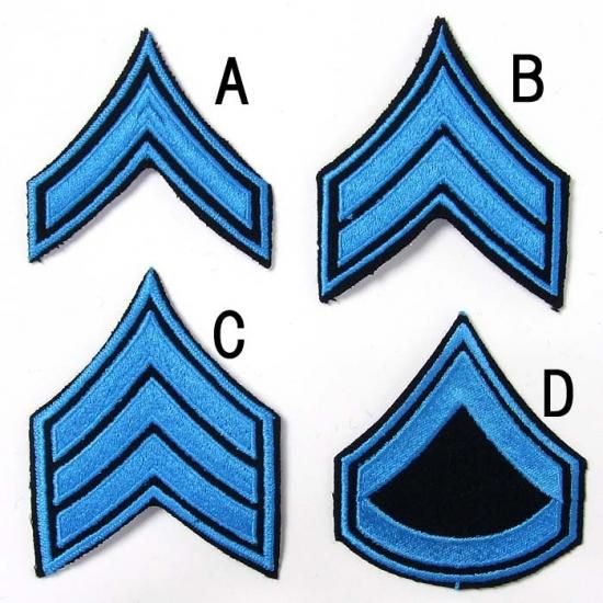 ＵＳ．ポリス、階級章（ブルー）（新品）RANK-POLICE-BLUE