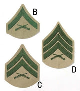 アメリカ海兵隊 USMC ベージュ 階級章ワッペン USED -