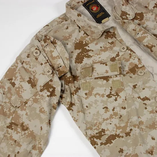 アメリカ海兵隊 USMC MCCUU デザート マーパット カモフラージュ コンバットジャケット ワッペン付 USED A25UW=