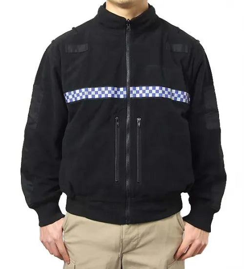 イギリス警察 POLICE ブラック フリースジャケット 新品 B48N=