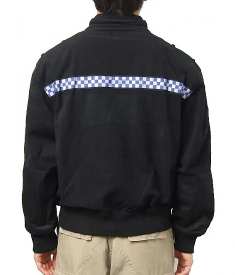 イギリス警察 POLICE ブラック フリースジャケット 新品 B48N=