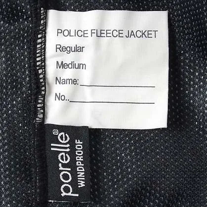 イギリス警察 POLICE ブラック フリースジャケット 新品 B48N=