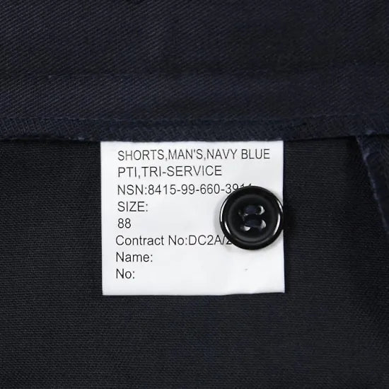 イギリス軍 Tri-Service ネイビー ベルトループ付 PTI ショートパンツ 新品 210NB-