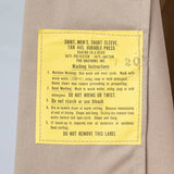 アメリカ陸軍 U.S.ARMY ベージュ 厚手生地 半袖ドレスシャツ 新品 -