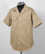 アメリカ陸軍 U.S.ARMY ベージュ 厚手生地 半袖ドレスシャツ 新品 -