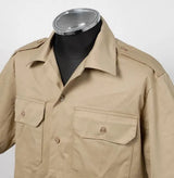 アメリカ陸軍 U.S.ARMY ベージュ 厚手生地 半袖ドレスシャツ 新品 -