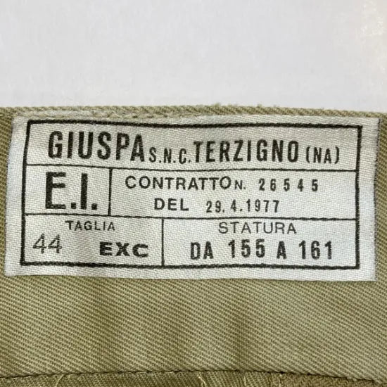 イタリア軍 ベージュ ビンテージ AMI チノショートパンツ ボタンタイプ USED 704UV-