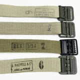 フランス軍 カーキ オープンバックル キャンバスベルト 新品 40N-