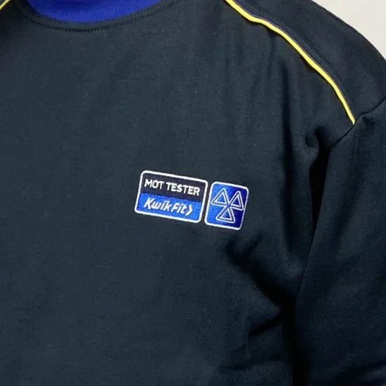 イギリス ネイビー Kwik Fit スウェットシャツ 新品 B71N=