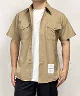 アメリカ海兵隊 USMC カーキ リメイク 半袖ドレスシャツ 新品 -