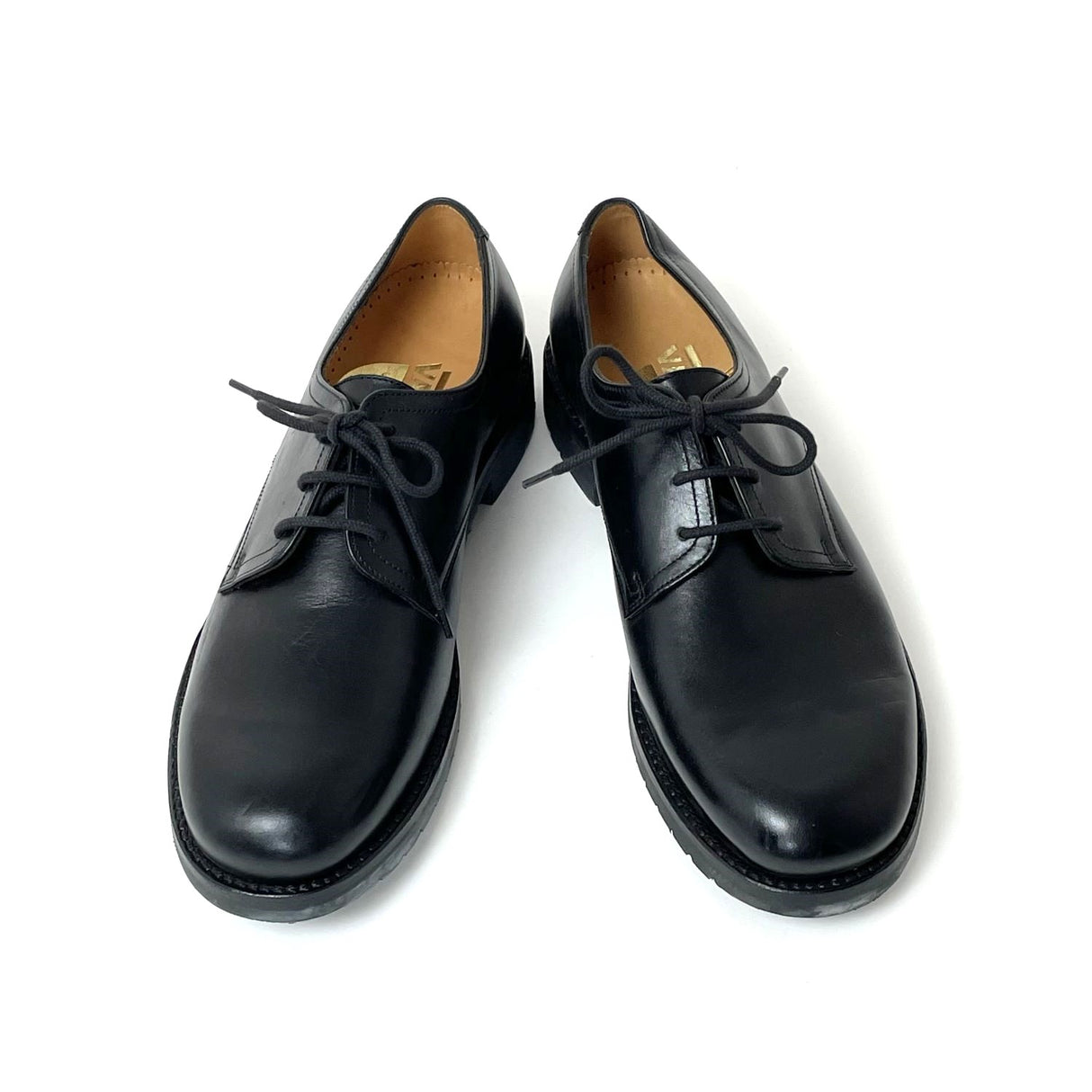 オランダ軍 VAN LIER ブラック レザー オフィサーシューズ ニアニュー 158N2