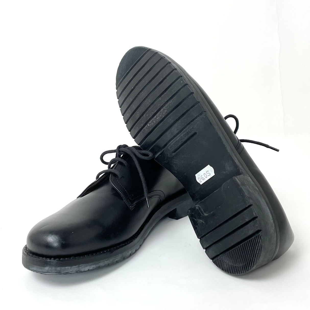 オランダ軍 VAN LIER ブラック レザー オフィサーシューズ 新品 158N
