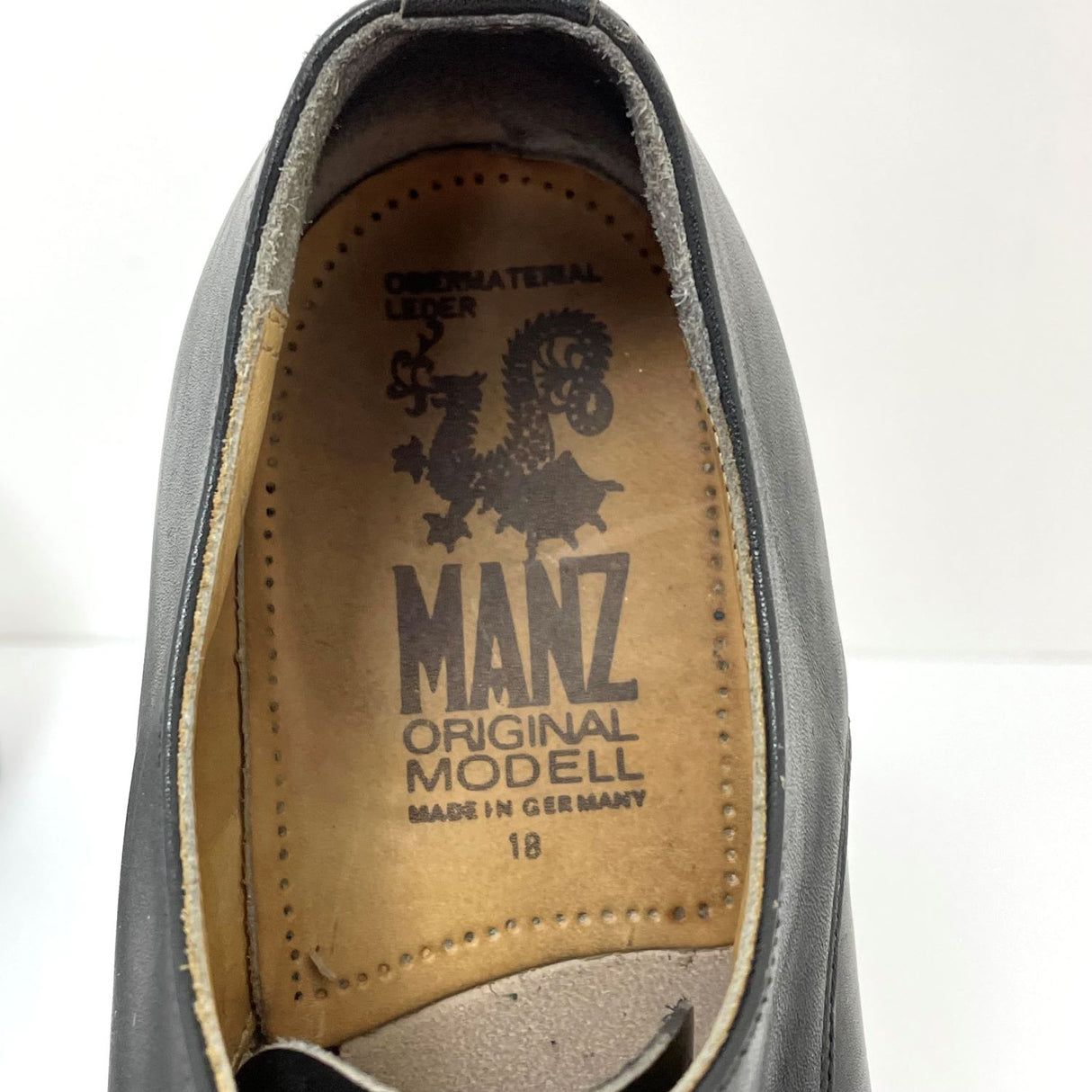 ドイツ軍 MANZ ブラック レザー オフィサーシューズ USED 158U-MANZ