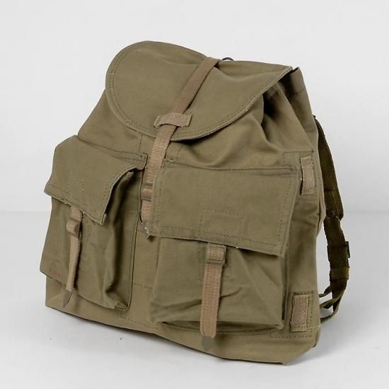 A*P様 チェコ軍　ヴィンテージバックパック　リネン　リアルレザー　使用OK チェコ軍 OD ビンテージ バックパック 新品 164N= – L.A.BOY