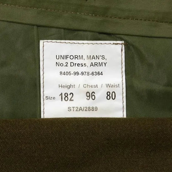 イギリス陸軍 ARMY OD No.2 ドレスパンツ USED =