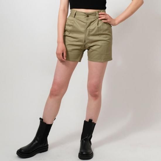 【スモール特価】イタリア軍 ベージュ ビンテージ AMI チノショートパンツ ボタンタイプ 新品 704NV-SB-