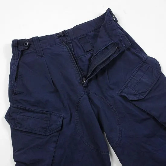 イギリス海軍 ROYAL NAVY 後期型 スラントポケット コンバットパンツ 上質USED =