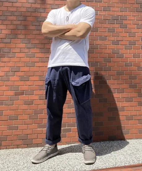 イギリス海軍 ROYAL NAVY 後期型 スラントポケット コンバットパンツ 上質USED =