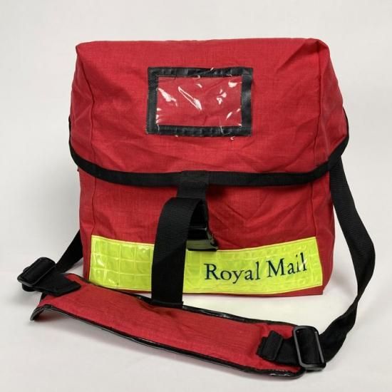 イギリス郵便 Royal Mail イエローストライプ デリバリーバッグ USED B1YU