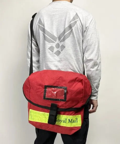 イギリス郵便 Royal Mail イエローストライプ デリバリーバッグ USED B1YU