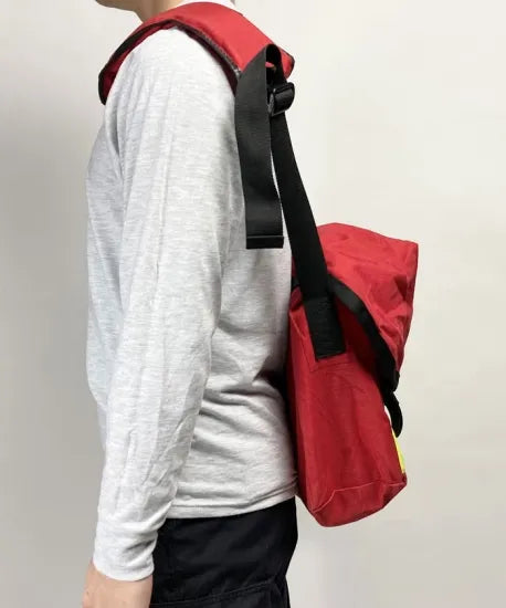 イギリス郵便 Royal Mail イエローストライプ デリバリーバッグ USED B1YU