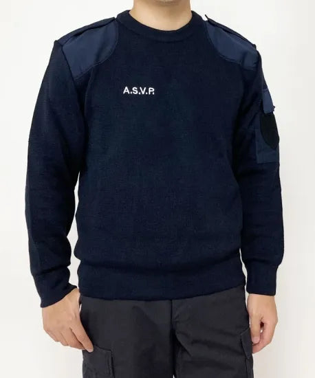 フランス警備隊 ASVP ネイビー ポリスセーター 新品