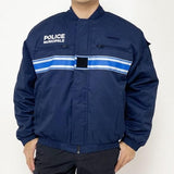 フランス自治体警察 POLICE MUNICIPALE ネイビー ブルーストライプ スタンドカラー ポリスジャケット 新品 F38BNS