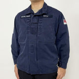 イギリス海軍 ROYAL NAVY コンバットジャケット ワッペン多数付 ニアニュー B25NW2=