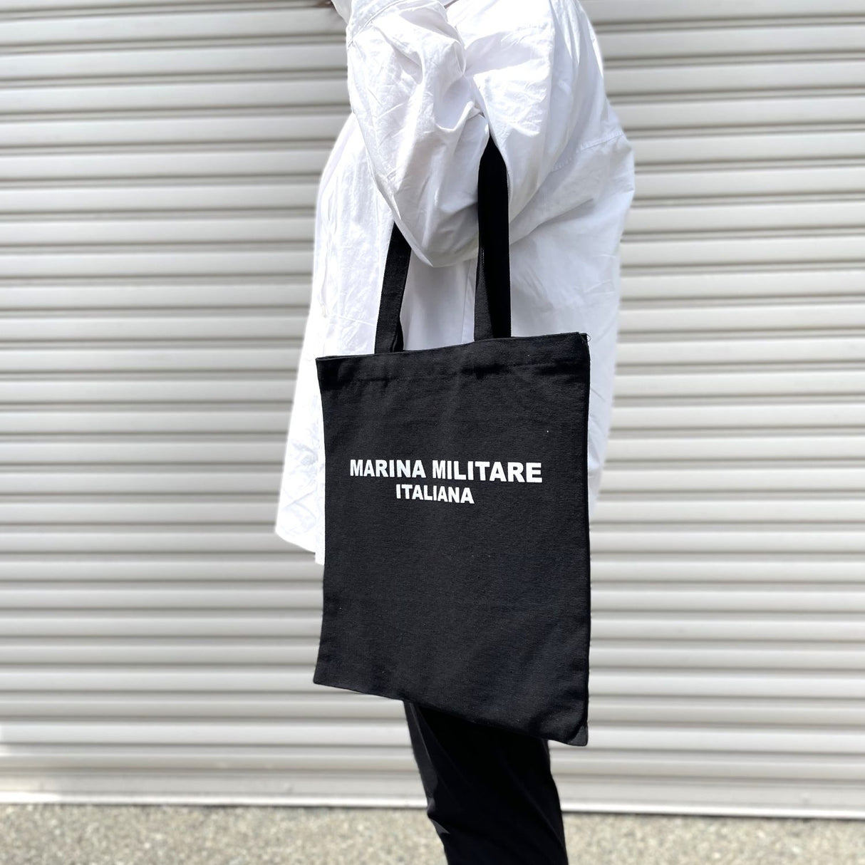 イタリア. マリーン, ブラック, トートバッグ 新品 165N-